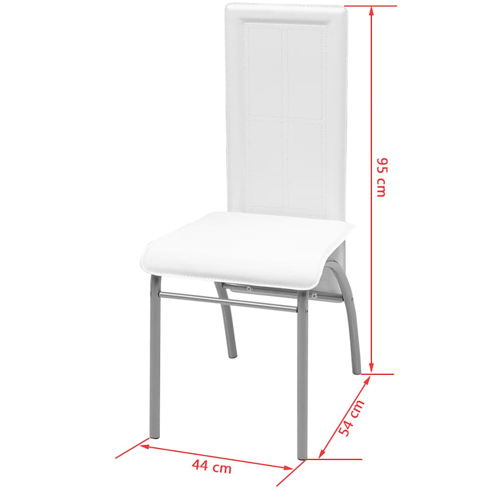 vidaXL Ensemble de salle à manger cinq pièces blanc