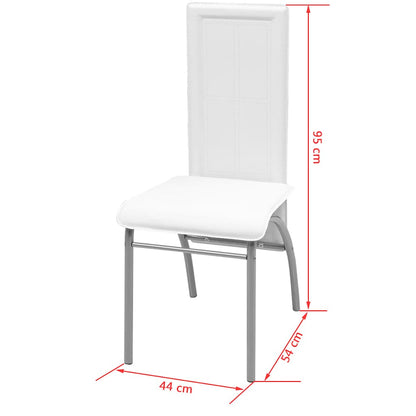 vidaXL Ensemble de salle à manger cinq pièces blanc