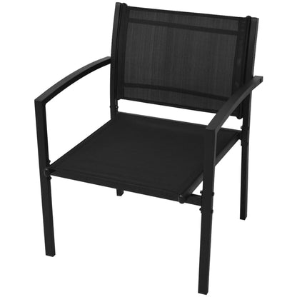 vidaXL 4-tlg. Garten-Lounge-Set Textilene Schwarz