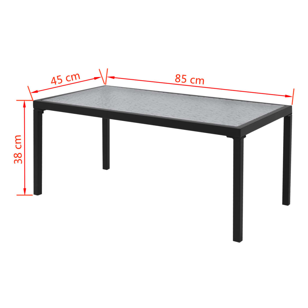 vidaXL 4-tlg. Garten-Lounge-Set Textilene Schwarz