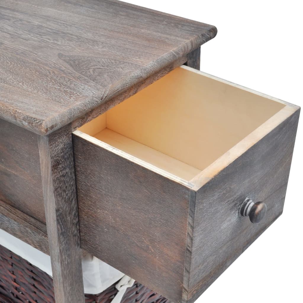vidaXL Tables de chevet 2 pcs. Bois Marron