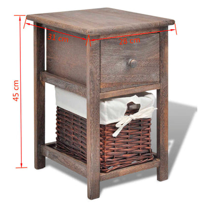 vidaXL Tables de chevet 2 pcs. Bois Marron