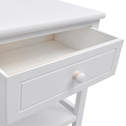 vidaXL Tables de chevet 2 pcs en bois blanc