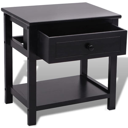vidaXL Tables de chevet 2 pcs Bois Noir