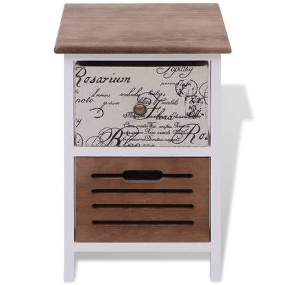 vidaXL Tables de chevet 2 pcs bois