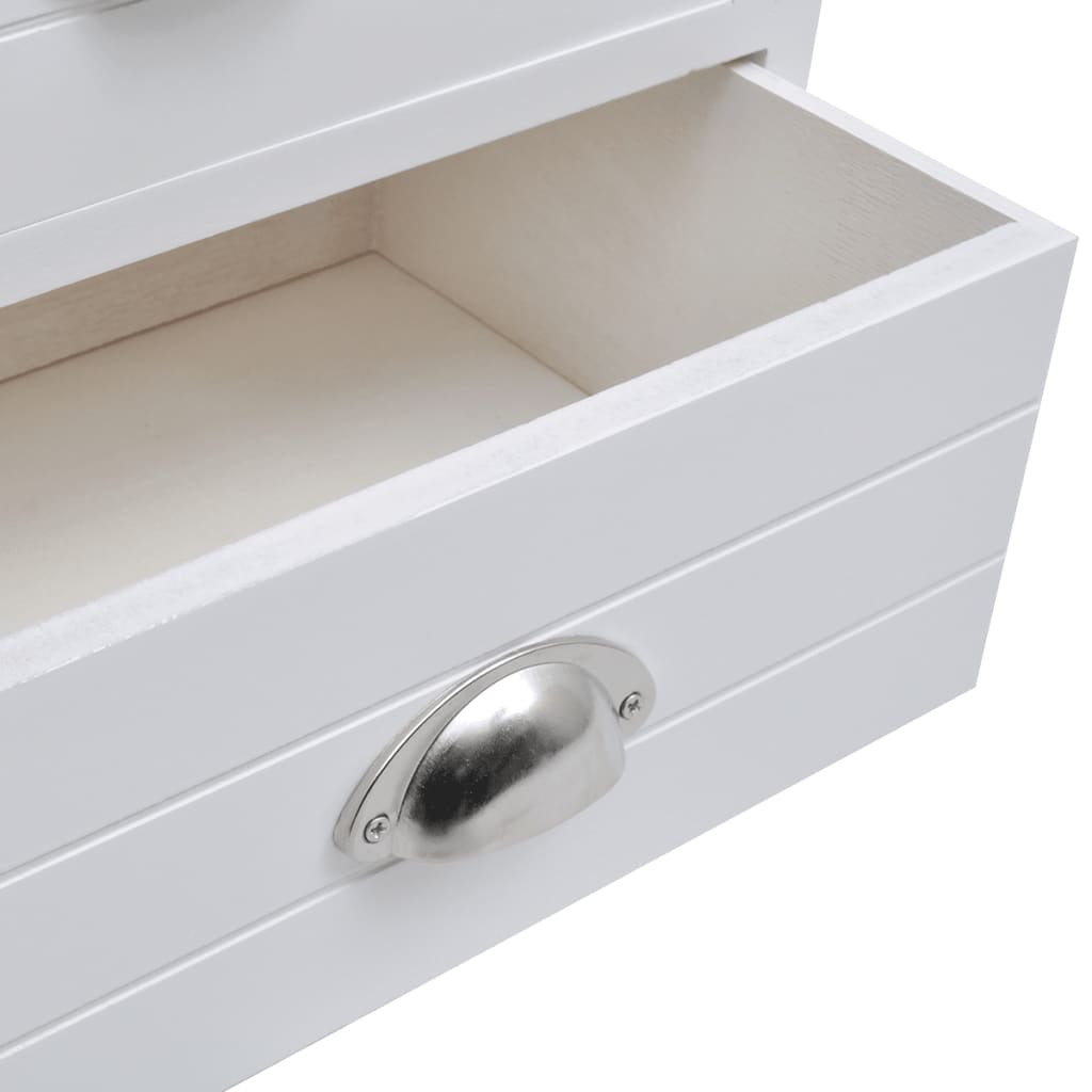 vidaXL Tables de chevet 2 pcs Style français Blanc