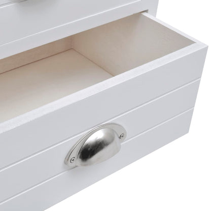 vidaXL Tables de chevet 2 pcs Style français Blanc