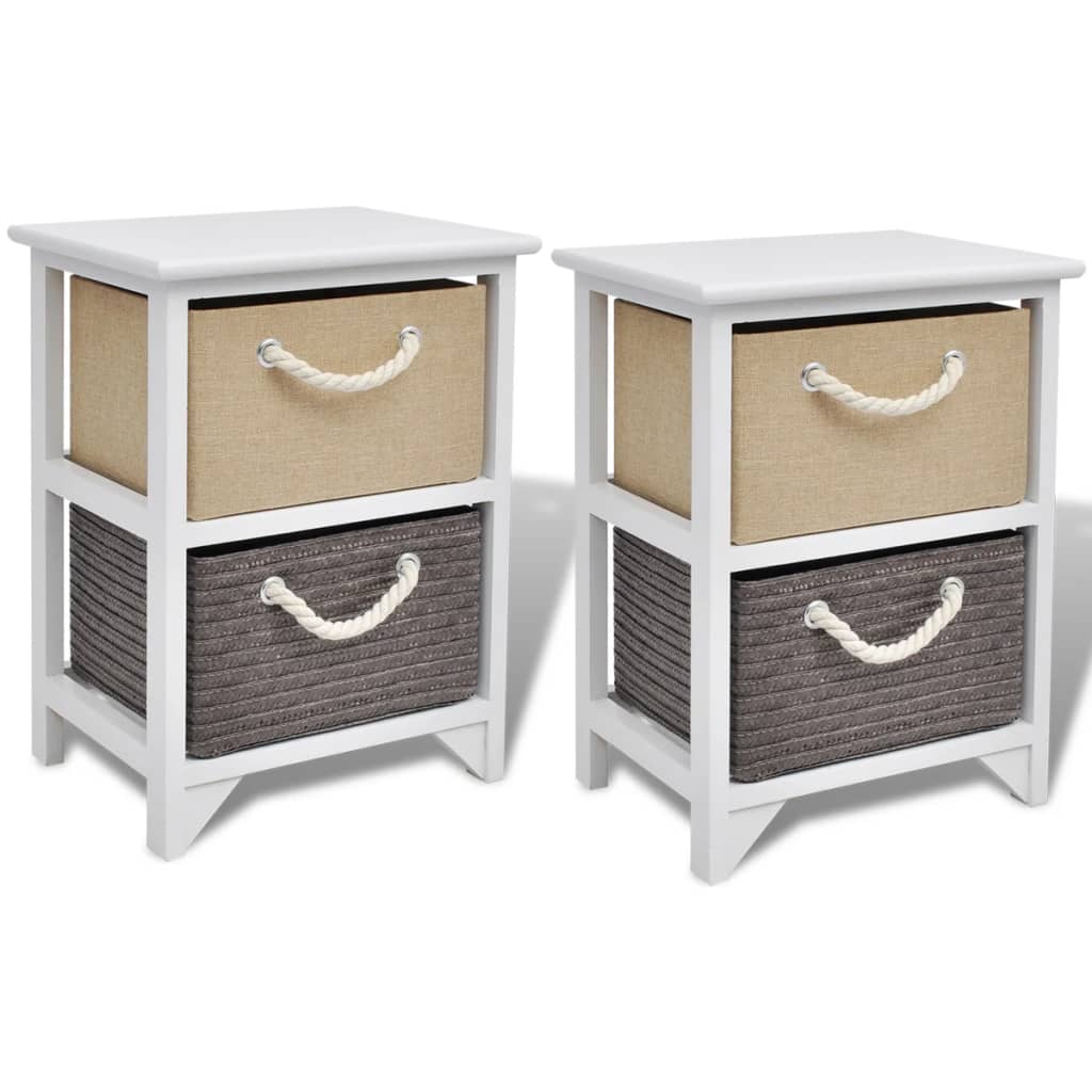 vidaXL Tables de chevet 2 pcs bois