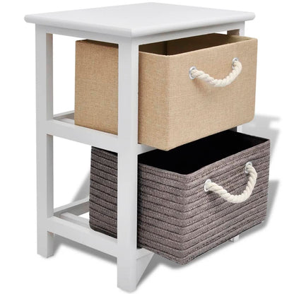vidaXL Tables de chevet 2 pcs bois