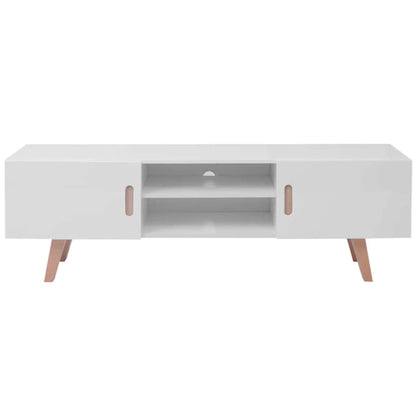 vidaXL TV-Schrank MDF 150x35x48,5 cm Hochglanz-Weiß