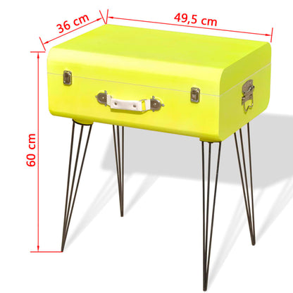 vidaXL Table d'appoint 49,5x36x60 cm Jaune
