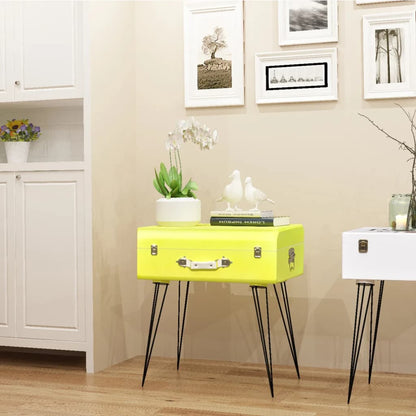 vidaXL Table d'appoint 49,5x36x60 cm Jaune