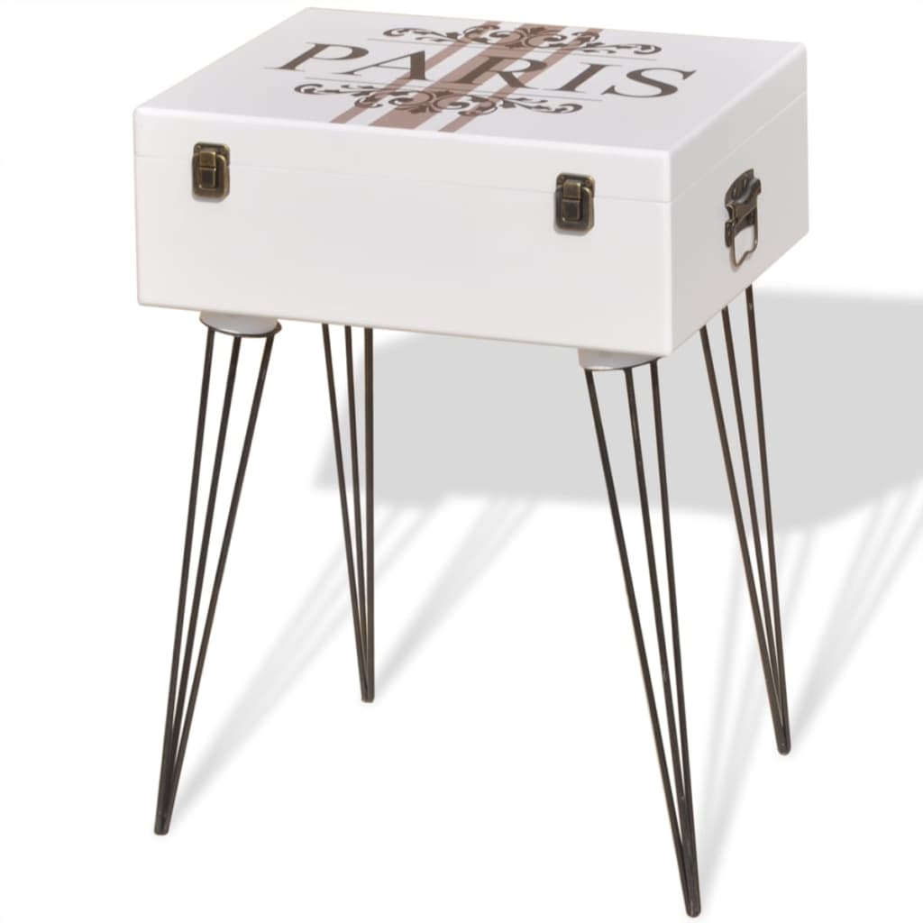 vidaXL Table d'appoint 40x30x57 cm Blanc