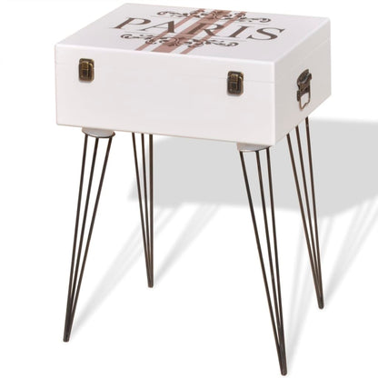 vidaXL Table d'appoint 40x30x57 cm Blanc