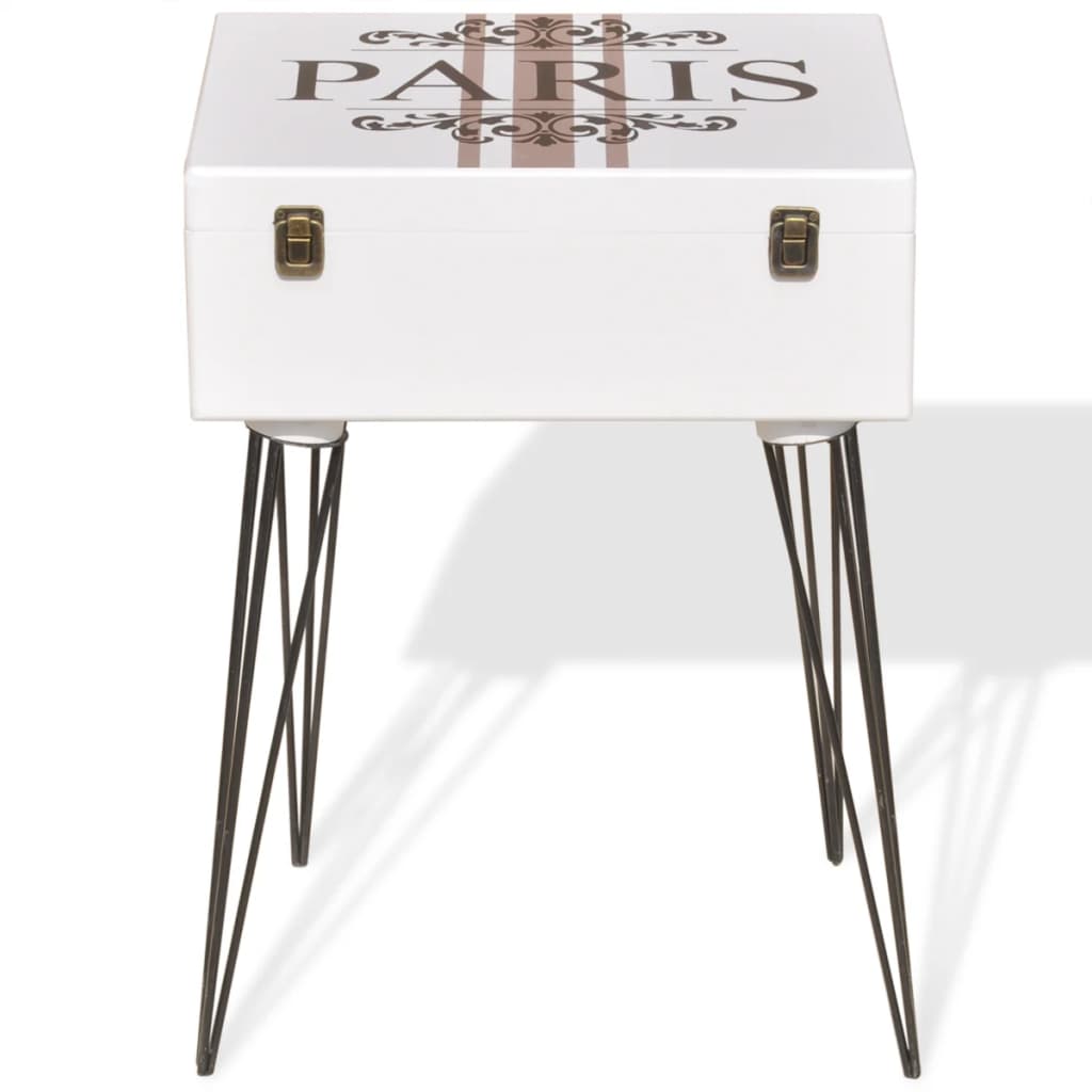 vidaXL Table d'appoint 40x30x57 cm Blanc
