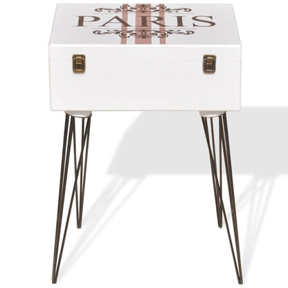 vidaXL Table d'appoint 40x30x57 cm Blanc