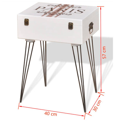 vidaXL Table d'appoint 40x30x57 cm Blanc