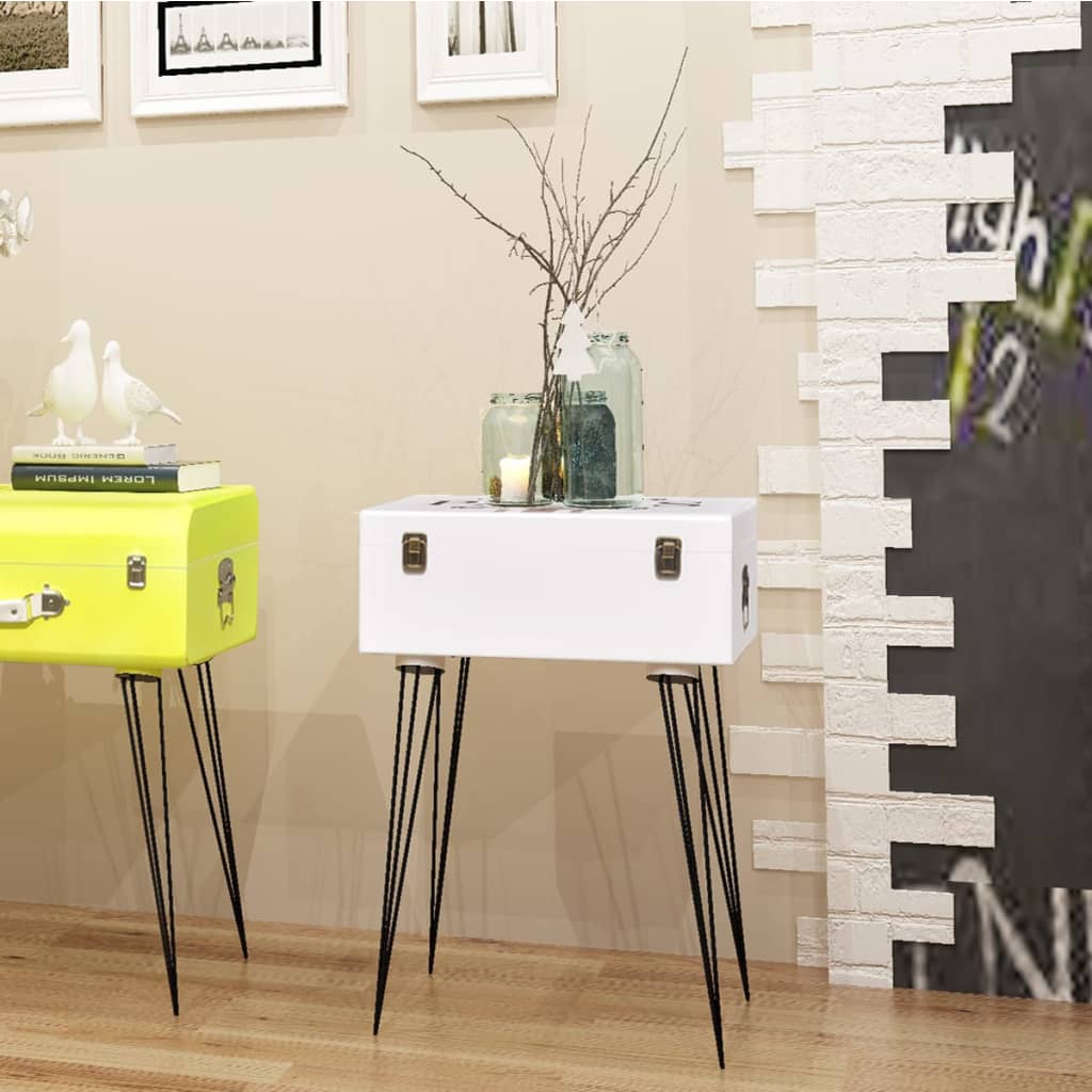 vidaXL Table d'appoint 40x30x57 cm Blanc