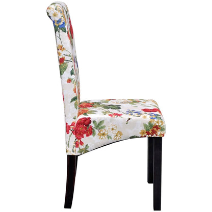 vidaXL Chaises de salle à manger 6 pcs Tissu multicolore