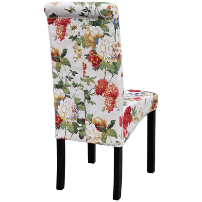 vidaXL Chaises de salle à manger 6 pcs Tissu multicolore