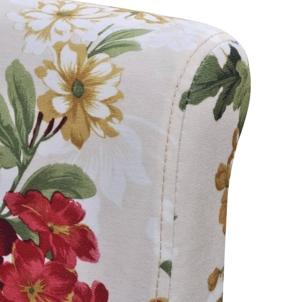 vidaXL Chaises de salle à manger 6 pcs Tissu multicolore