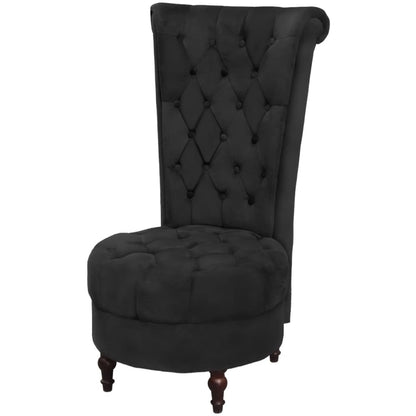 vidaXL Hochlehner-Sessel Schwarz Stoff