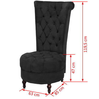 vidaXL Hochlehner-Sessel Schwarz Stoff