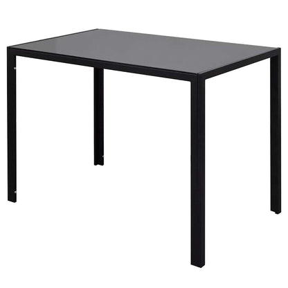 vidaXL Ensemble repas 5 pièces noir et blanc