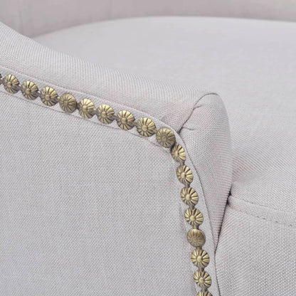 vidaXL Chaises de salle à manger 4 pcs Gris crème Tissu