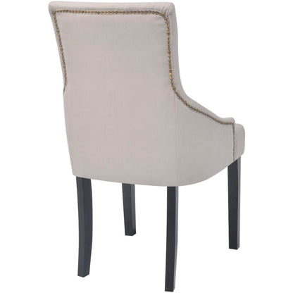 vidaXL Chaises de salle à manger 6 pcs Gris crème Tissu