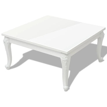 Table basse vidaXL 80x80x42 cm Blanc brillant