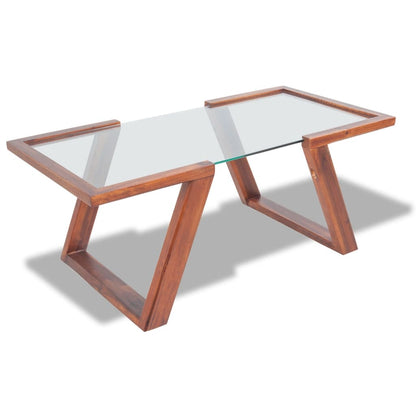 vidaXL Table basse en bois d'acacia massif marron 100x50x40 cm