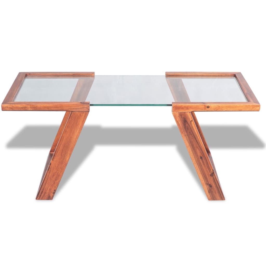 vidaXL Table basse en bois d'acacia massif marron 100x50x40 cm