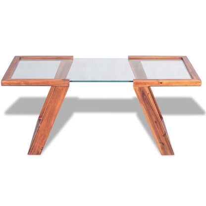 vidaXL Table basse en bois d'acacia massif marron 100x50x40 cm