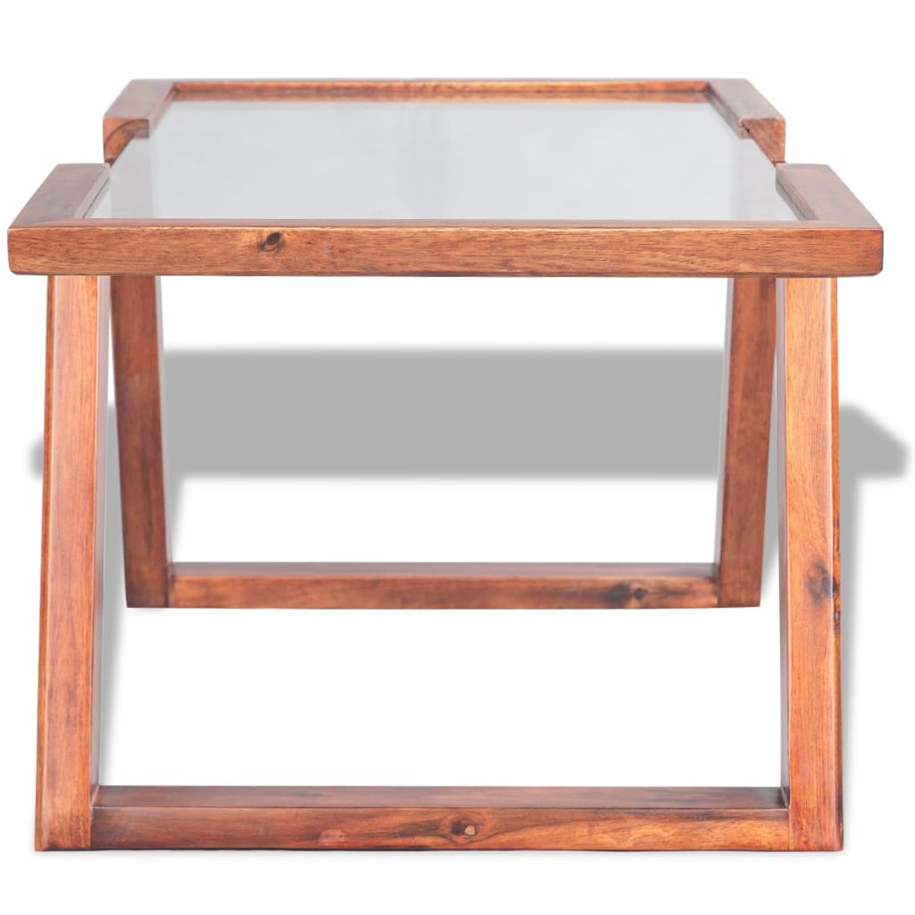 vidaXL Table basse en bois d'acacia massif marron 100x50x40 cm