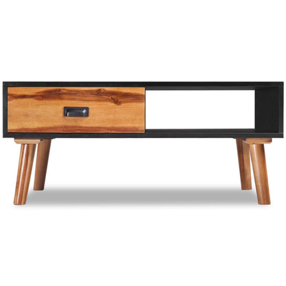 vidaXL Table basse en bois d'acacia massif 90 x 50 x 40 cm