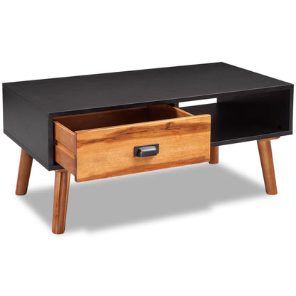 vidaXL Table basse en bois d'acacia massif 90 x 50 x 40 cm