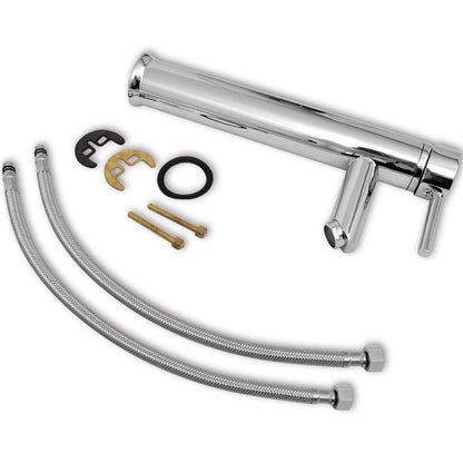 vidaXL 9-tlg. Badmöbel-Set mit Waschbecken und Wasserhahn Beige