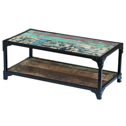 vidaXL Table basse en bois de récupération massif