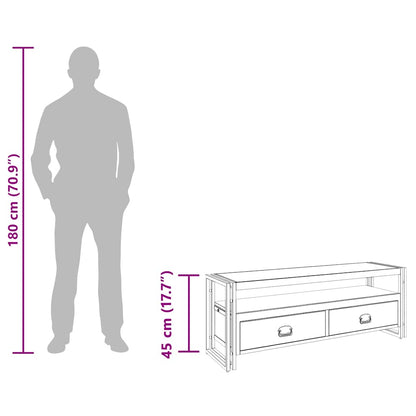 vidaXL TV-Schrank Altholz Massiv