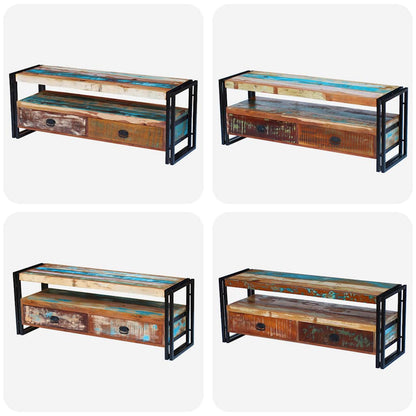 vidaXL TV-Schrank Altholz Massiv