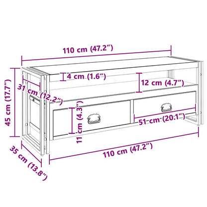 vidaXL TV-Schrank Altholz Massiv