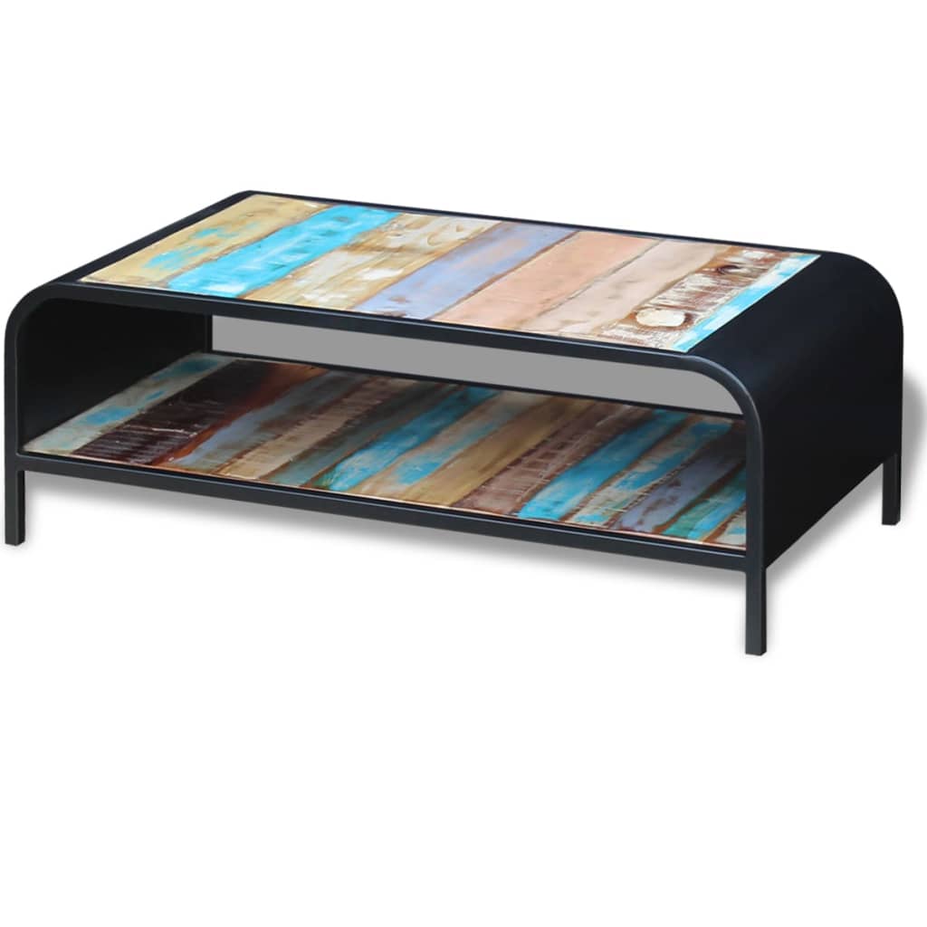 vidaXL Table basse en bois de récupération massif