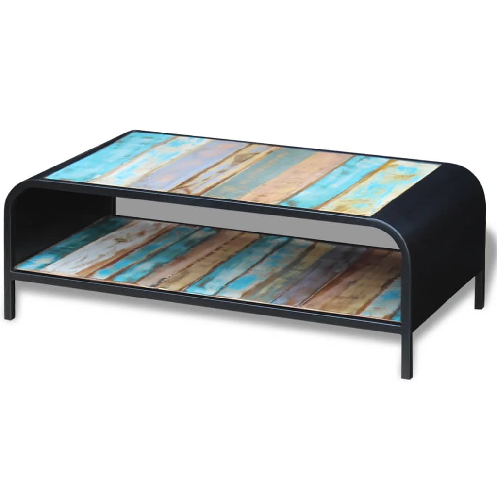 vidaXL Table basse en bois de récupération massif