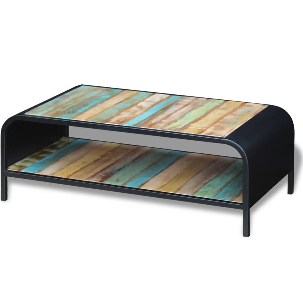 vidaXL Table basse en bois de récupération massif