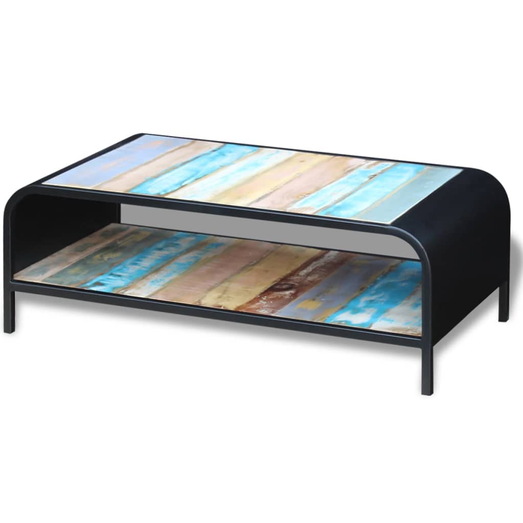 vidaXL Table basse en bois de récupération massif
