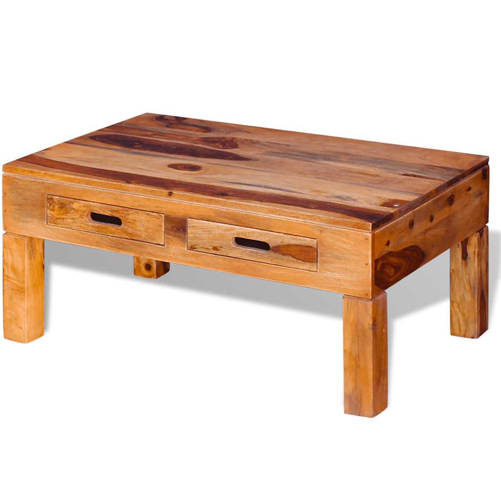 vidaXL Table basse en bois d'acacia massif