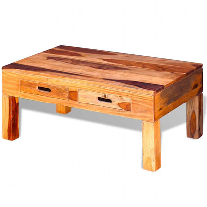 vidaXL Table basse en bois d'acacia massif