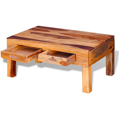 vidaXL Table basse en bois d'acacia massif