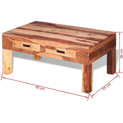 vidaXL Table basse en bois d'acacia massif